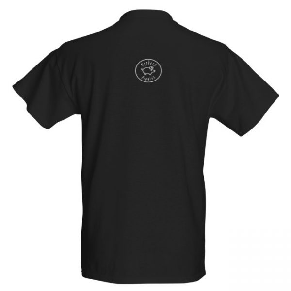 Black T-Shirt Black Just Pig Verso