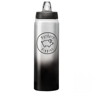 Water Bottle Black Full Logo Black