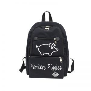 Backpack Black Just Pig White