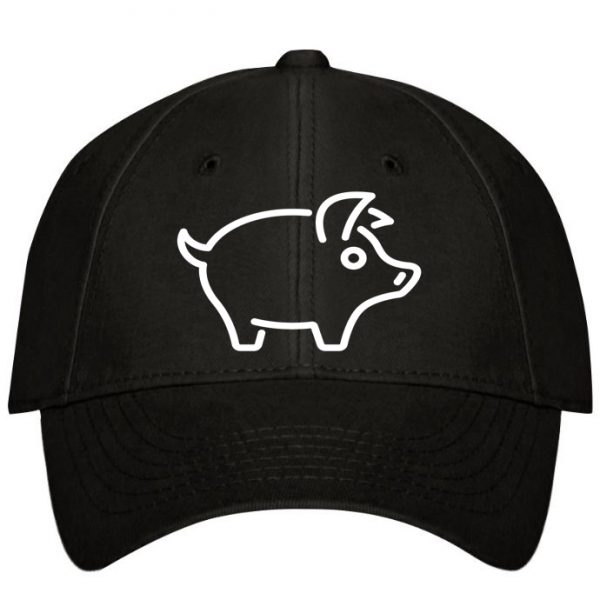 Black Cap White Just Pig