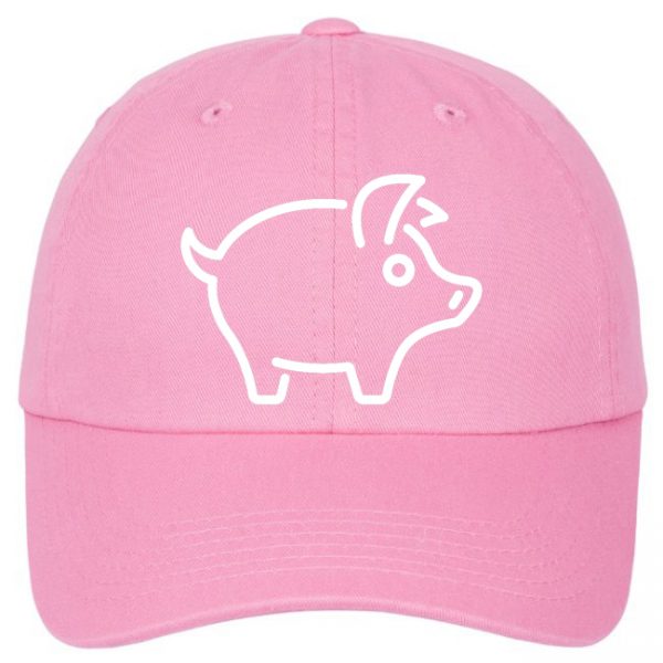 Pink Cap Just Pig White