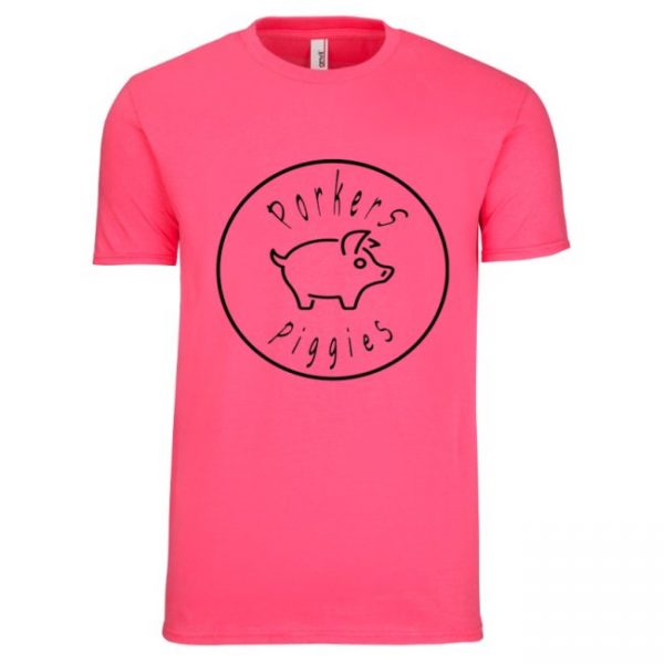 Men's T-Shirt Pink Full Logo Black