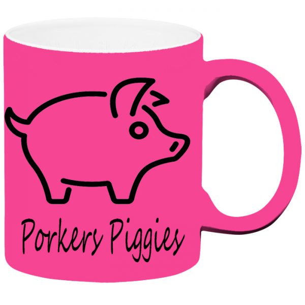 Mug Pink Just Pig Black