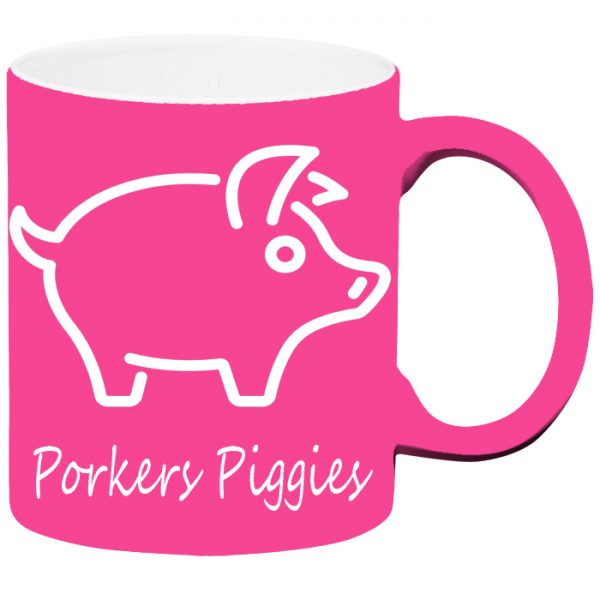 Mug Pink Just Pig White