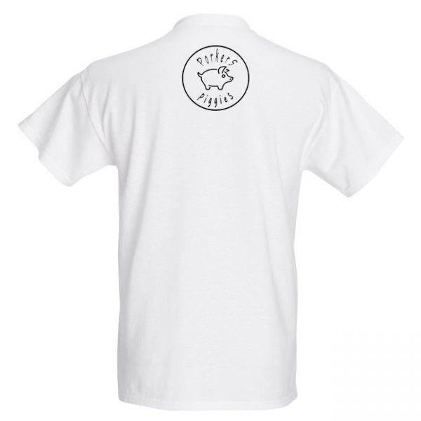 White T-Shirt Black Just Pig Verso