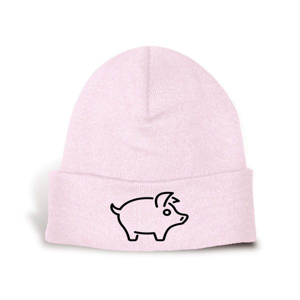 Pink Tuque Black Just Pig