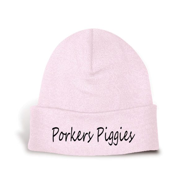 Pink Tuque Black Just Pig Verso