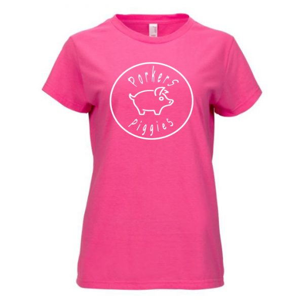 Woman's T-Shirt Pink Full Logo White