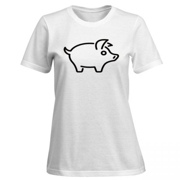 Woman's T-Shirt White Just Pig