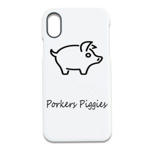 iPhone Case White Just Pig Black